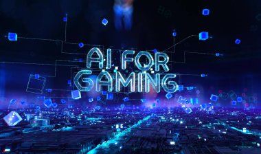 Digital technology hitech concept. Dynamic digital background