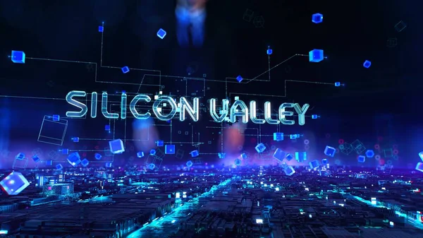 Digital technology hitech concept. Dynamic digital background