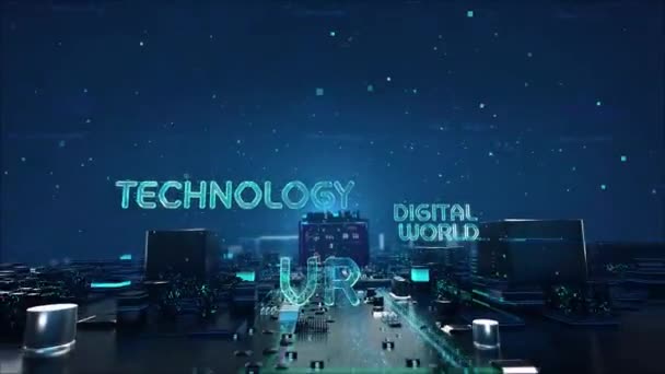 Cyfrowe Miasto Różnorodność Biznesu Technologia Koncepcja Internetu — Wideo stockowe
