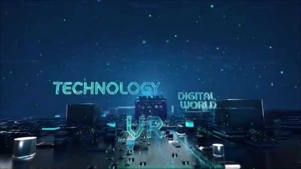 Digitale Stadt Unternehmensvielfalt Technologie Und Internetkonzept — Stockvideo