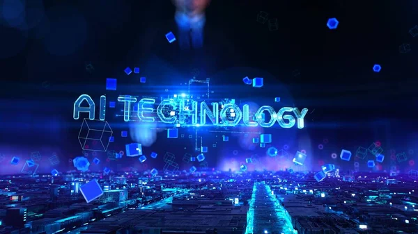 Digital Technology Hitech Concept Dynamic Digital Background — 스톡 사진