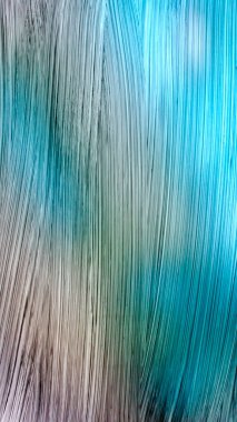 Parlak camlı, soyut desenli mavi, beyaz ve gri renkli, dikey resimli bir fırça.