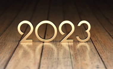 Yeni Yıl 2023 Yaratıcı Tasarım Konsepti - 3B Hazırlanmış Resim