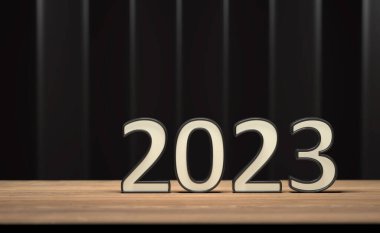 Yeni Yıl 2023 Yaratıcı Tasarım Konsepti - 3B Hazırlanmış Resim