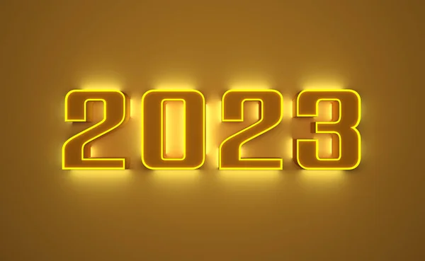 New Year 2023 Creative Design Concept Rendered Image — Foto de Stock