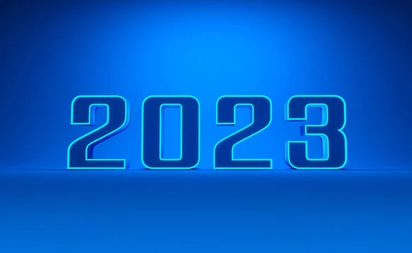 New Year 2023 Creative Design Concept Rendered Image — Fotografia de Stock