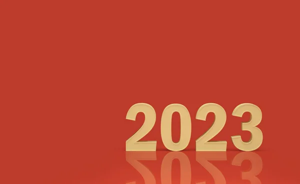New Year 2023 Creative Design Concept Rendered Image — Stok fotoğraf