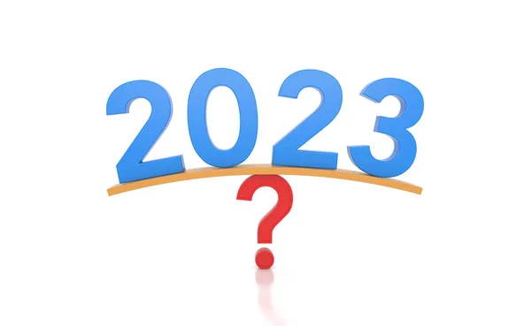 New Year 2023 Creative Design Concept Rendered Image — 图库照片
