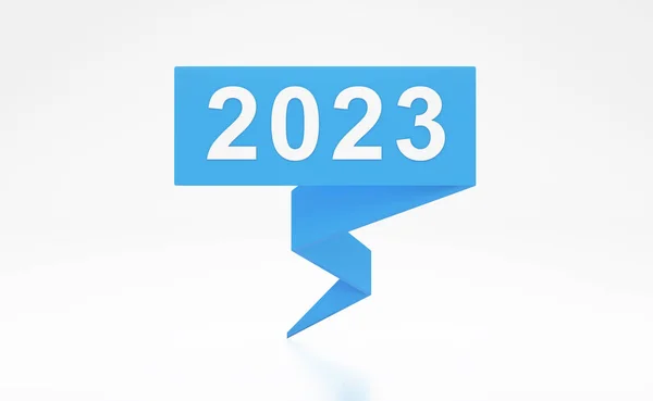 New Year 2023 Creative Design Concept Rendered Image —  Fotos de Stock