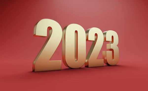 New Year 2023 Creative Design Concept Rendered Image lizenzfreie Stockbilder
