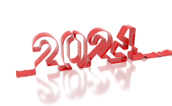 Nieuwjaar 2024 Creatief Ontwerpconcept Rendered Image — Stockfoto
