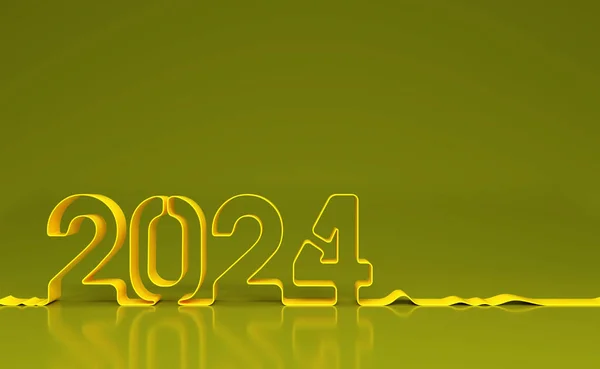 Neues Jahr 2024 Kreatives Gestaltungskonzept Gerendertes Bild — Stockfoto