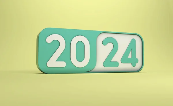 Yeni Yıl 2024 Yaratıcı Tasarım Konsepti Hazırlanmış Resim — Stok fotoğraf
