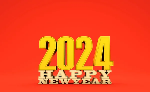 Nyår 2024 Kreativ Design Koncept Rendered Image — Stockfoto