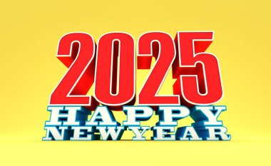 Yeni Yıl 2025 Yaratıcı Tasarım Konsepti - 3B Hazırlanmış Resim