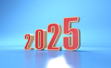 Yeni Yıl 2025 Yaratıcı Tasarım Konsepti - 3B Hazırlanmış Resim