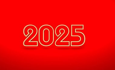 Yeni Yıl 2025 Yaratıcı Tasarım Konsepti - 3B Hazırlanmış Resim