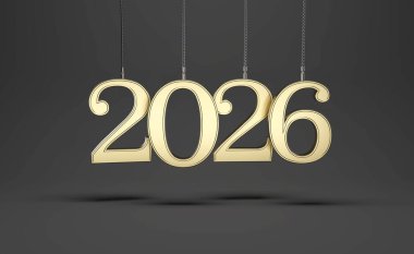 Yeni Yıl 2026 Yaratıcı Tasarım Konsepti - 3D Hazırlanmış Resim