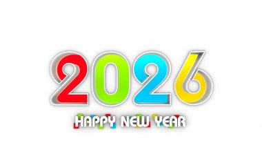 Yeni Yıl 2026 Yaratıcı Tasarım Konsepti - 3D Hazırlanmış Resim