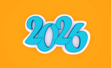 Yeni Yıl 2026 Yaratıcı Tasarım Konsepti - 3D Hazırlanmış Resim