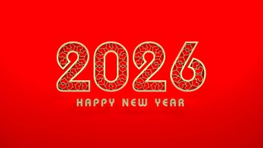 Yeni Yıl 2026 Yaratıcı Tasarım Konsepti - 3D Hazırlanmış Resim