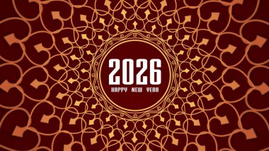 Yeni Yıl 2026 Yaratıcı Tasarım Konsepti - 3D Hazırlanmış Resim