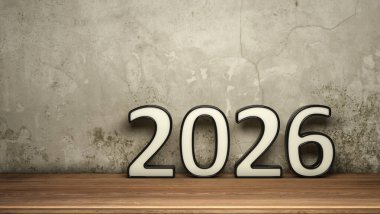 Yeni Yıl 2026 Yaratıcı Tasarım Konsepti - 3D Hazırlanmış Resim