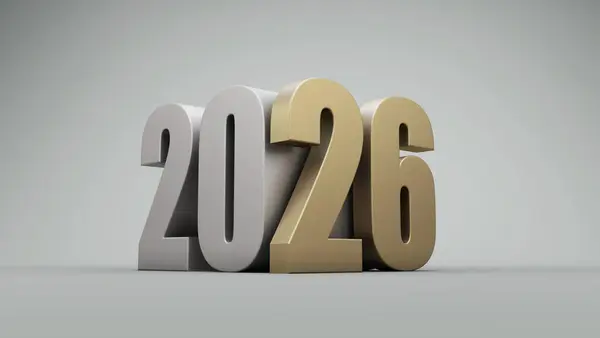 Yeni Yıl 2026 Yaratıcı Tasarım Konsepti - 3D Hazırlanmış Resim