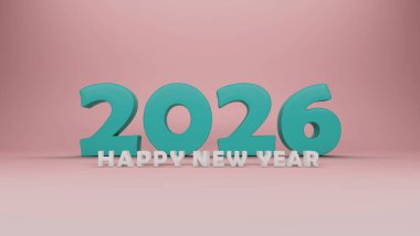 Yeni Yıl 2026 Yaratıcı Tasarım Konsepti - 3D Hazırlanmış Resim