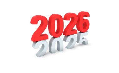 Yeni Yıl 2026 Yaratıcı Tasarım Konsepti - 3D Hazırlanmış Resim