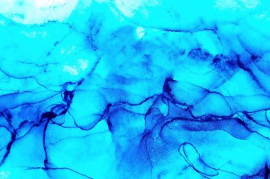 Mürekkep, boya, soyut. Tabloya yakın çekim. Renkli soyut resim arkaplanı. Yüksek desenli yağlı boya. Yüksek kalite detaylar. Alkol mürekkebi modern soyut resim, modern modern sanat.