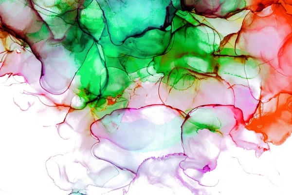 Prachtige Digitaal Gemaakte Alcohol Inktscapes Met Mooie Marmeren Kleuren Ontwerpen — Stockfoto