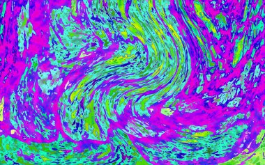 Alkol mürekkebi teknikli doğal akışkan resim. Yumuşak rüya renkleri şeffaf dalgalı çizgiler oluşturur