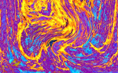 Alkol mürekkebi teknikli doğal akışkan resim. Yumuşak rüya renkleri şeffaf dalgalı çizgiler oluşturur