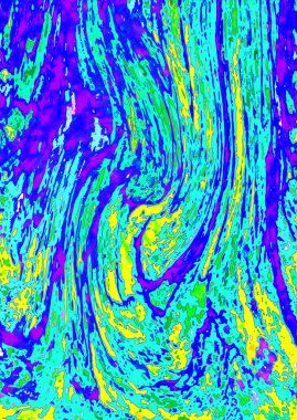 Alkol mürekkebi teknikli doğal akışkan resim. Yumuşak rüya renkleri şeffaf dalgalı çizgiler oluşturur