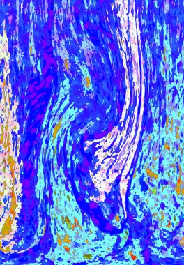 Alkol mürekkebi teknikli doğal akışkan resim. Yumuşak rüya renkleri şeffaf dalgalı çizgiler oluşturur