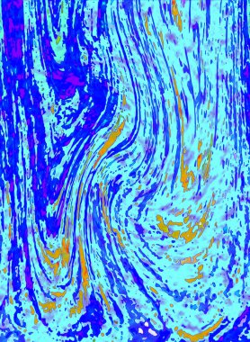 Alkol mürekkebi teknikli doğal akışkan resim. Yumuşak rüya renkleri şeffaf dalgalı çizgiler oluşturur