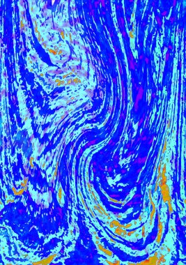 Alkol mürekkebi teknikli doğal akışkan resim. Yumuşak rüya renkleri şeffaf dalgalı çizgiler oluşturur