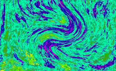 Alkol mürekkebi teknikli doğal akışkan resim. Yumuşak rüya renkleri şeffaf dalgalı çizgiler oluşturur