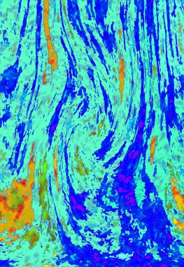 Alkol mürekkebi teknikli doğal akışkan resim. Yumuşak rüya renkleri şeffaf dalgalı çizgiler oluşturur
