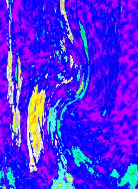 Alkol mürekkebi teknikli doğal akışkan resim. Yumuşak rüya renkleri şeffaf dalgalı çizgiler oluşturur