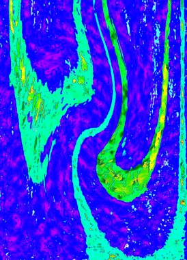 Alkol mürekkebi teknikli doğal akışkan resim. Yumuşak rüya renkleri şeffaf dalgalı çizgiler oluşturur