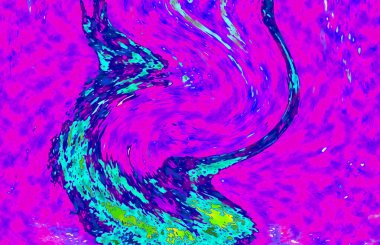 Alkol mürekkebi teknikli doğal akışkan resim. Yumuşak rüya renkleri şeffaf dalgalı çizgiler oluşturur