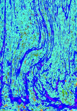 Alkol mürekkebi teknikli doğal akışkan resim. Yumuşak rüya renkleri şeffaf dalgalı çizgiler oluşturur