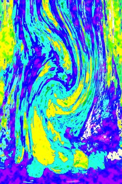 Alkol mürekkebi teknikli doğal akışkan resim. Yumuşak rüya renkleri şeffaf dalgalı çizgiler oluşturur