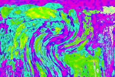 Alkol mürekkebi teknikli doğal akışkan resim. Yumuşak rüya renkleri şeffaf dalgalı çizgiler oluşturur