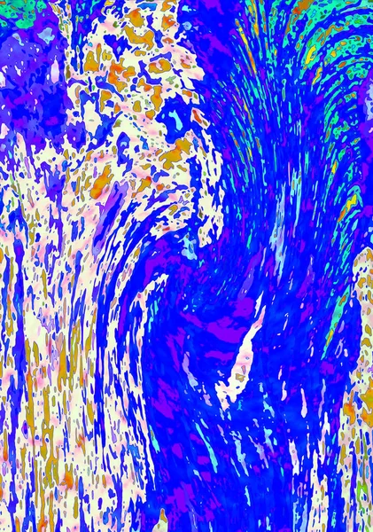 天然抽象流体艺术绘画与酒精油墨技术 柔和的梦幻色彩创造透明的波浪形线条 — 图库照片