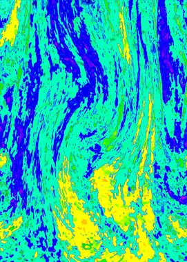 Alkol mürekkebi teknikli doğal akışkan resim. Yumuşak rüya renkleri şeffaf dalgalı çizgiler oluşturur