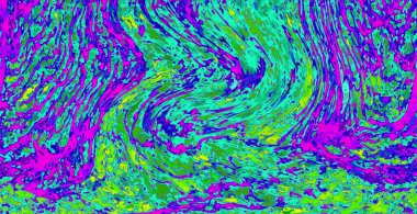 Alkol mürekkebi teknikli doğal akışkan resim. Yumuşak rüya renkleri şeffaf dalgalı çizgiler oluşturur