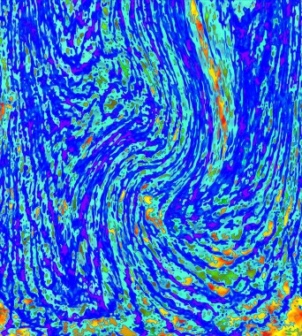 Alkol mürekkebi teknikli doğal akışkan resim. Yumuşak rüya renkleri şeffaf dalgalı çizgiler oluşturur